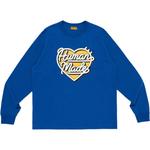 Футболка с длинным рукавом и логотипом в виде сердца HUMAN MADE, синий - фото