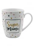 Кружка Super Mama Hearts, белая, 320 мл Geda Labels - фото