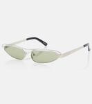 Норма солнцезащитные очки кошачий глаз The Attico, Silver/Black/Navy - фото 4