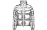 Пуховик женский серебристый Moncler, серебряный - фото