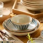 CERAMICS Японский керамический набор для риса, 6 предметов, 8 дюймов (20 см), дизайн с лапшой - фото 6