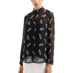 Рубашка с логотипом ARMANI EXCHANGE, черный - фото 4