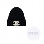 Chanel Белая шапка с логотипом CC - фото