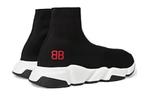 Кроссовки speed sneakers 'black knit with red bb logo' Balenciaga, черный - фото 4