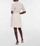 Мини-платье из жоржета со сборками See By Chloé, White Red - фото 3