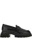 Кожаные лоферы Hogan, черный - фото