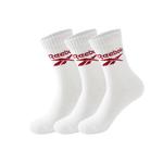 Универсальные баскетбольные носки 3 пары Reebok, белый - фото