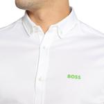 HUGO BOSS Мужская белая рубашка с длинным рукавом - фото 8