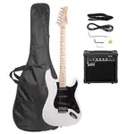 Электрогитара Glarry White GST + усилитель 20 Вт - фото