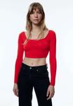 Топ EDITED Long sleeved top, Rot/Red - фото