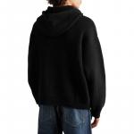 Celine Мужской свитер с капюшоном, черный, средней высоты - фото 5