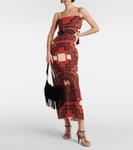 Платье миди из льна с принтом и вырезами Johanna Ortiz, Multicolour - фото 2