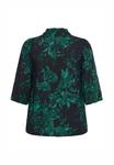 Блуза Kaffe Curve MONA, Black Green Painted Flower/Black - фото 6