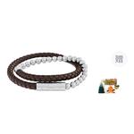 Матовый бисерный кожаный браслет Men's Coffee Calvin Klein - фото 3