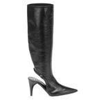 Кожаные сапоги с вырезами до колена Jil Sander, Nero Pece - фото 4