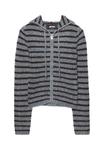 Кардиган Stradivarius ZIP-UP, Mottled Dark Grey - фото 5