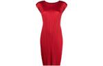 Платье миди с эффектом плиссе PLEATS PLEASE ISSEY MIYAKE, красный - фото