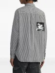 Рубашка в полоску Undercover, черный - фото 4