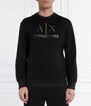 Толстовка мужская Armani Exchange с золотым логотипом, черный - фото
