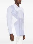 Comme Des Garçons Shirt лоскутная рубашка, синий - фото 3