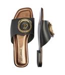 Кожаные тапочки Just Cavalli, черный - фото 4