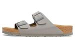 Кожаные сандалии Аризона Birkenstock, Lime Gray - фото