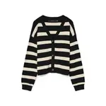 Свитер Vero Moda Saba Full Needle v neck, черный - фото