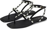 Сандалии Stuart Weitzman Pearlita Flat Sandal, черный - фото