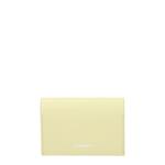 Желтые кожаные визитницы Jil Sander, желтый - фото
