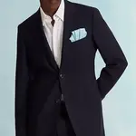 HERMES Шёлковый шарф унисекс светло-голубой, Light Blue - фото 7