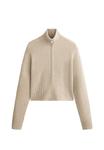 Кардиган OYSHO CROPPED HIGH COLLAR , Stone - фото 7