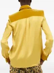 Рубашка с бархатными вставками Roberto Cavalli, желтый - фото 4