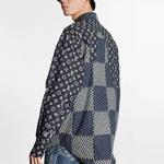 Рубашка мужская Louis Vuitton с узором, синий / белый - фото 4