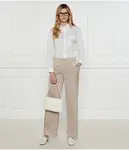 Атласные брюки Вашингтон Flare fit Marc Cain, бежевый - фото 2