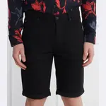 Зауженные шорты джинсовая ткань Hugo, черный - фото