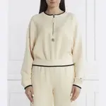 Укороченный фактурный свитшот Tommy Hilfiger, бежевый - фото