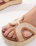 Сандалии на плоской платформе с ремешком из натуральной рафии Seqwl - фото 3