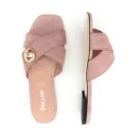 Кожаные тапочки Pollini, розовый - фото 3