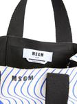 MSGM сумка-тоут с принтом, синий - фото 5