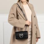 PINKO Кожаная сумка через плечо, черная - фото 6