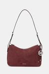 Сумка из нубука Michael Michael Kors, бордовый - фото