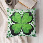 HighonHi Наволочка 4leaf Clover Green с рисунком в горошек - фото 4
