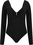 GUESS женский боди с длинным рукавом Evelina, Jet Black - фото 3