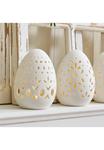 Набор пасхальных яиц из 3 шт. Моуна белые Loberon, белый - фото 3