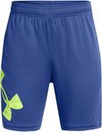 Under Armour мальчики шорты Tech Big Logo, (432) Tech Blue/Morph Green - фото