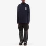 Рубашка с логотипом штрих-кода Balenciaga, синий - фото 3