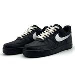 Nike Кроссовки Air Force 1 Coverage Abrasion Resistant Support Low top Skateboard Unisex Black White - фото 4