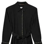 Burberry Женское черное платье с длинными рукавами - фото 6