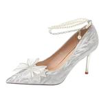 Be Good Slim Heel Туфли-лодочки на высоком каблуке, 8 см, шампань - фото 5