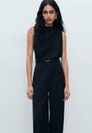 Комбинезон Mango WITH DRAPED NECK , Black - фото 5